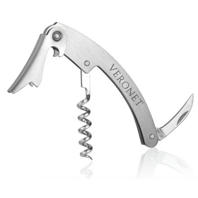 Simple One-Step Fantes Stainless Steel Waiters Corkscrew