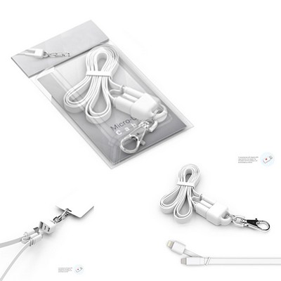 Micro USB and Lightning® Charging Lanyard