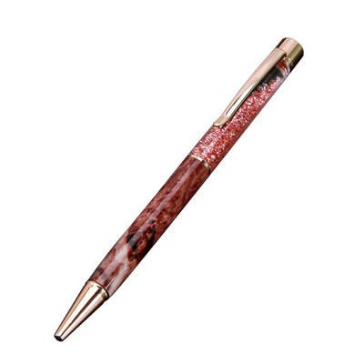 Oil Floating Glitter Metal Ballpoint Pen