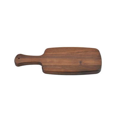 Small Walnut Wood Serving Board with Handle