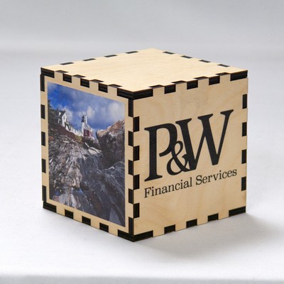 Wooden Photo Cube