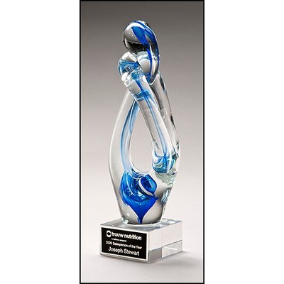 Celebration Art Glass Award 4" W x 12"H