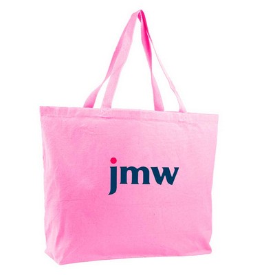 JUMBO Heavy Canvas Tote--Light Pink--1-Color Imprint