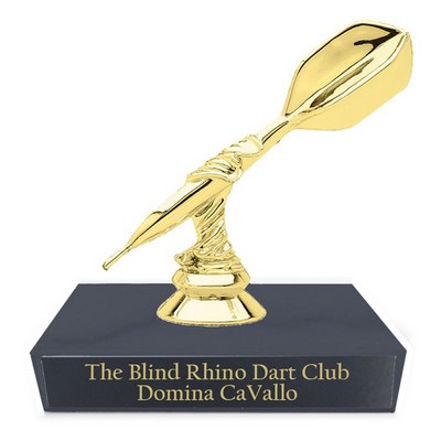 4½" Dart Trophy w/Black Marble Base