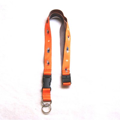 Customized Polyester Lanyard w/Metal Breach Ring Attachment