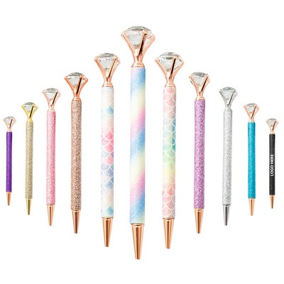 Diamond Glitter PU Leather Metal Pen