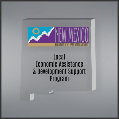 4.63" New Mexico Shape Paperweight in Clear, Color Printed