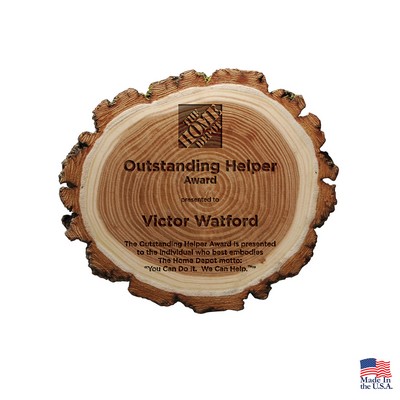 Elm Log Plaque, Small