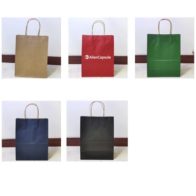 Kraft Paper Gift Bags (9.4L x 6.7D x 11.0H Inches)