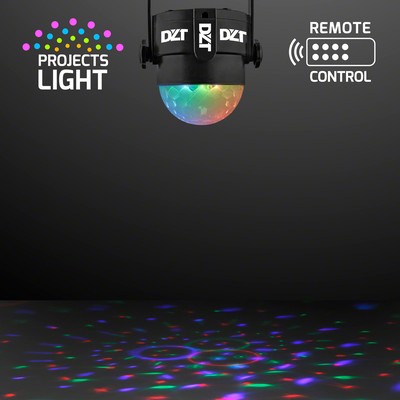 Instant Party Light Projector, 5" LED Disco Lamp with Remote - Domestic Imprint