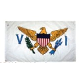 Virgin Islands Indoor Parade Flag w/Pole Hem & Fringe (3'x5')