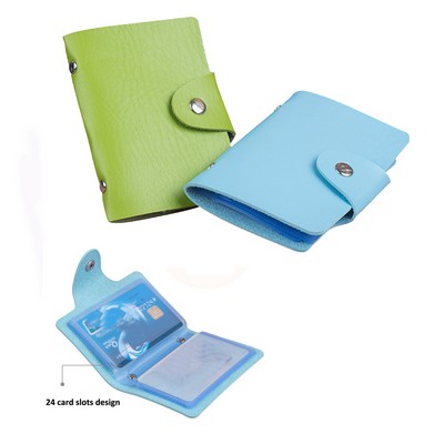 Promotional PU Card Holder with 24 slots