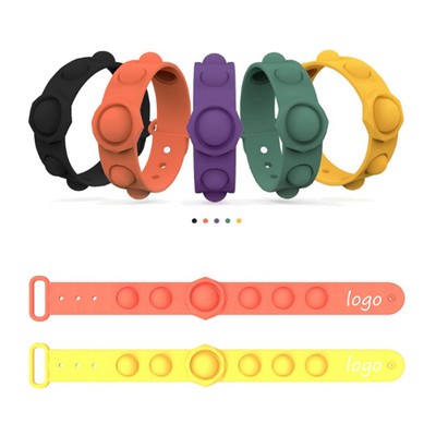 Wearable Push Pop Bubble Sensory Fidget Hand Finger Press Silicone Bracelet