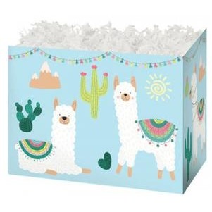 Small Party Llama Theme Gift Basket Box