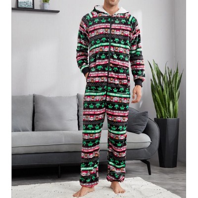 Men'S Cozy Christmas Onesie Pajamas