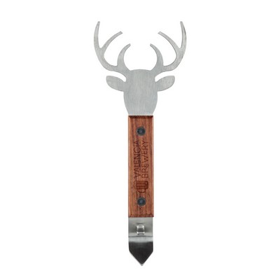 Stag Acacia Wood Bottle Opener by Foster & Rye™