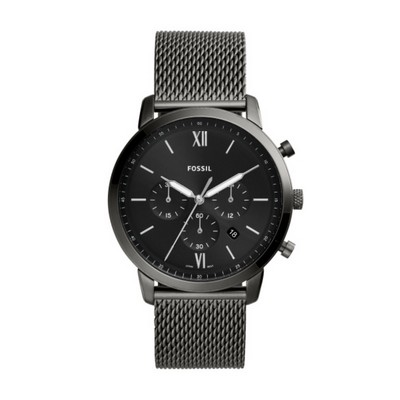 Fossil Neutra Chronograph Smoke Stainless Steel Mesh Watch