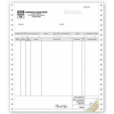 Classic Continuous Invoice (5 Part)