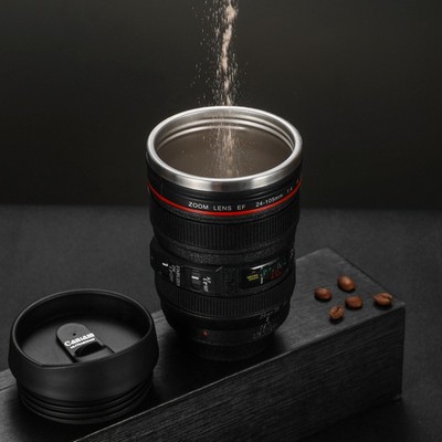 Camera Lens Coffee Mug With Lid