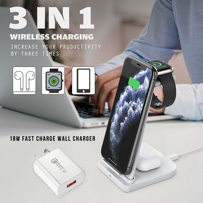 3-1 Wireless Charger + 18W Wall Charger