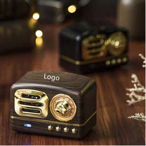 Wireless Stereo Retro Speakers Portable Bluetooth Vintage Speaker