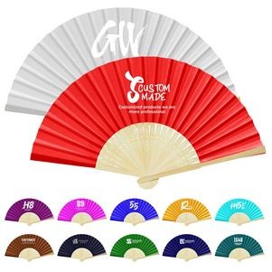 Full-color Folding Bamboo Paper Hand Fan