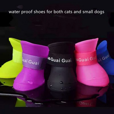 Silicone Pet Anti-Slip Waterproof Pet Shoes Rain Boots Shoes For Small Dog