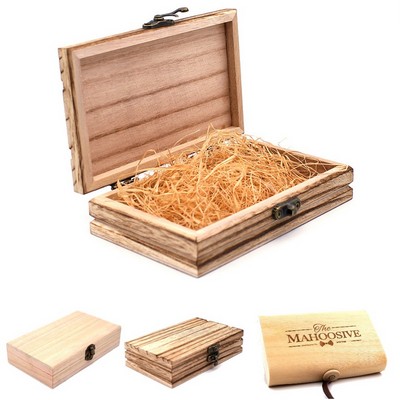 Natural Wood Bow Tie Box for Gift