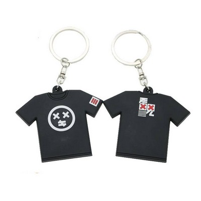 High Quality T-shirt Shape Soft PVC Keychain