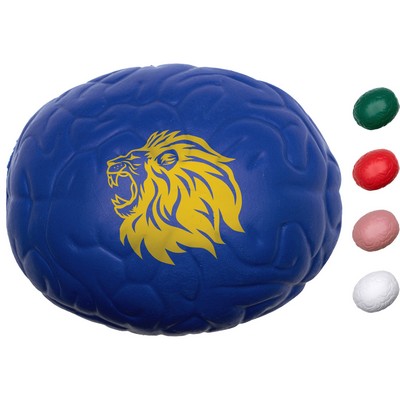 Brain Stress Ball w/ Custom Logo Textured PU Stress Reliever