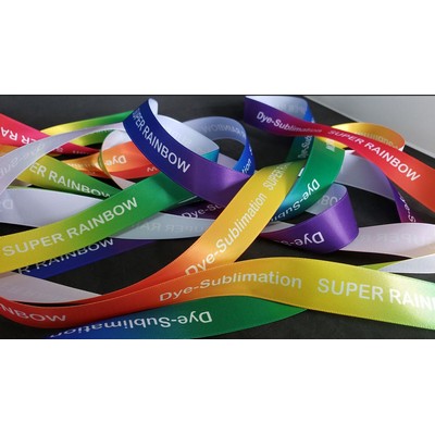 Double Faced Super Rainbow Grosgrain Ribbon w/Dye-Sublimation (7/8" x 50 Yard Roll)