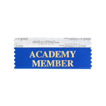 Academy Member Stk A Rbn Blue Ribbon With Gold Imprint