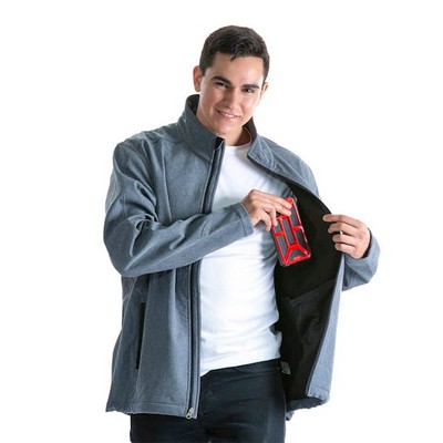 Men's Softshell Jackets - Pearl Gray, Large (Case of 12)