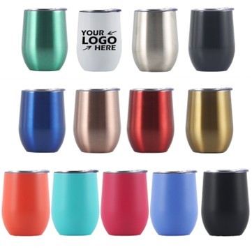 12 Oz. Insulated Travel Tumbler with Clear Lid