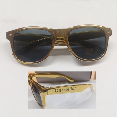 Classic Metallic Gold Frame Sunglasses