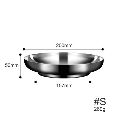 #S Thickened Short Style Stainless Steel Mixing Bowls Stainless Steel Metal Bowl 7.88 Inch