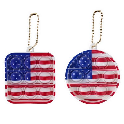 American Flag Push Pop Keychain