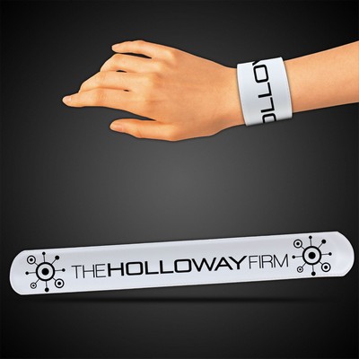 8 3/4" Digi-Printed White Slap Bracelet