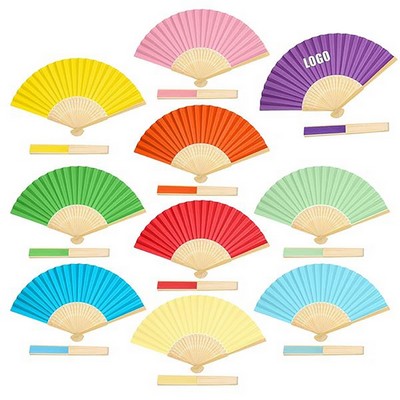 Multicolor Paper Handheld Fans