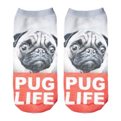 3D Printing Low Cut Short Socks - Pug Life