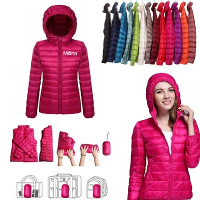 Lightweight Packable Hooded Puffer Jacket