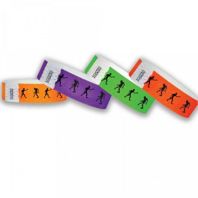 3/4" wide x 10" long - 3/4" Tyvek Halloween Zombies Wristbands Blank 0/0