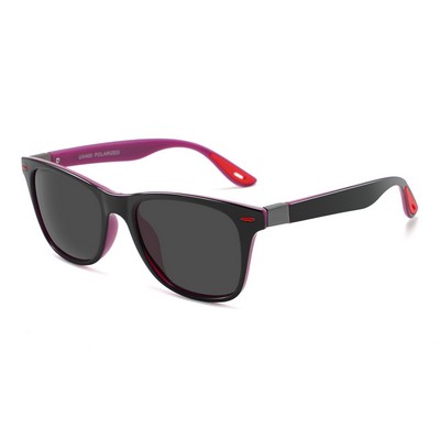 Sunglasses - Smoke Lenses - Black/Purple Frames