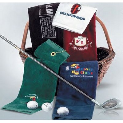 Caribbean Blue Golf Towel (16"x25")