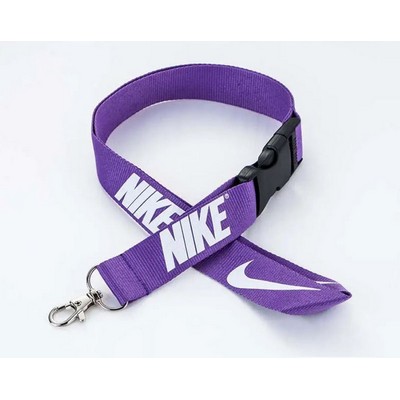 1 x 36 Polyester Silkscreen Lanyard with Buckle Release