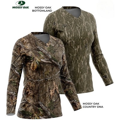 4.4 oz. Mossy Oak® Women's Polyester Interlock Long Sleeve T-Shirt