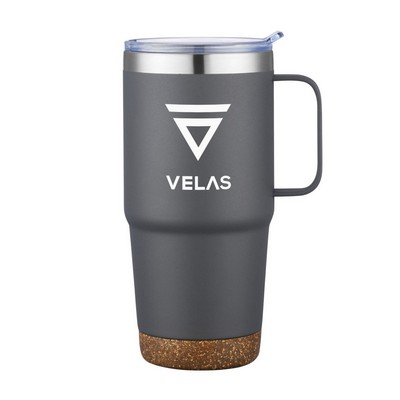 Akira Travel Mug w/Cork Bottom 24oz - Gray