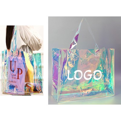 Large Holographic Clear Tote Bag