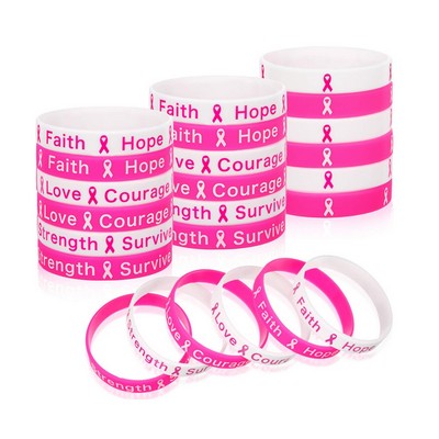 Breast Cancer Awareness Silicone Bracelet