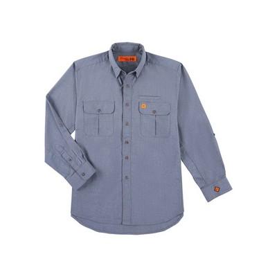 Wrangler® Flame Resistant Men's Gray Vented Work Shirt